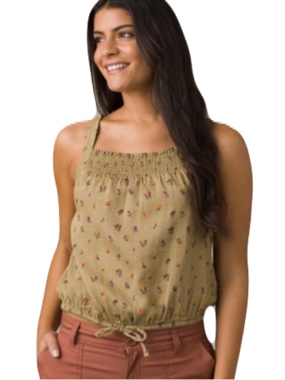 PRANA Little Palm Cami Top XS Green